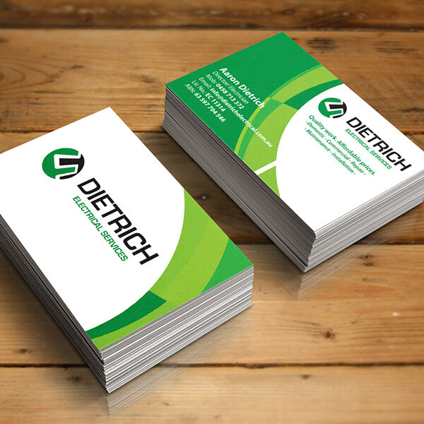 Dietrich Electrical Services business card design by Blofish Creative